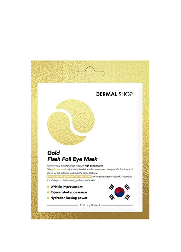 Dermal Gold Flash Foil Tek Kullanımlık 3 Katmanlı Göz Maskesi 4 gr - 1