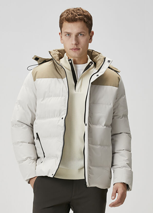 Beymen Club White Beige Hooded Coat - 1