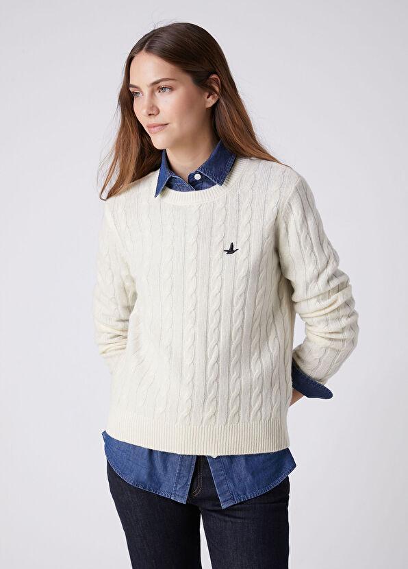 Beymen Club Ecru Hair Braid Sweater - 4