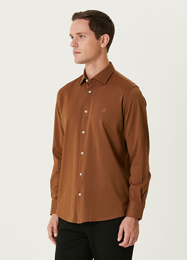 Beymen Club Deve Tüyü Logolu Gömlek - 4