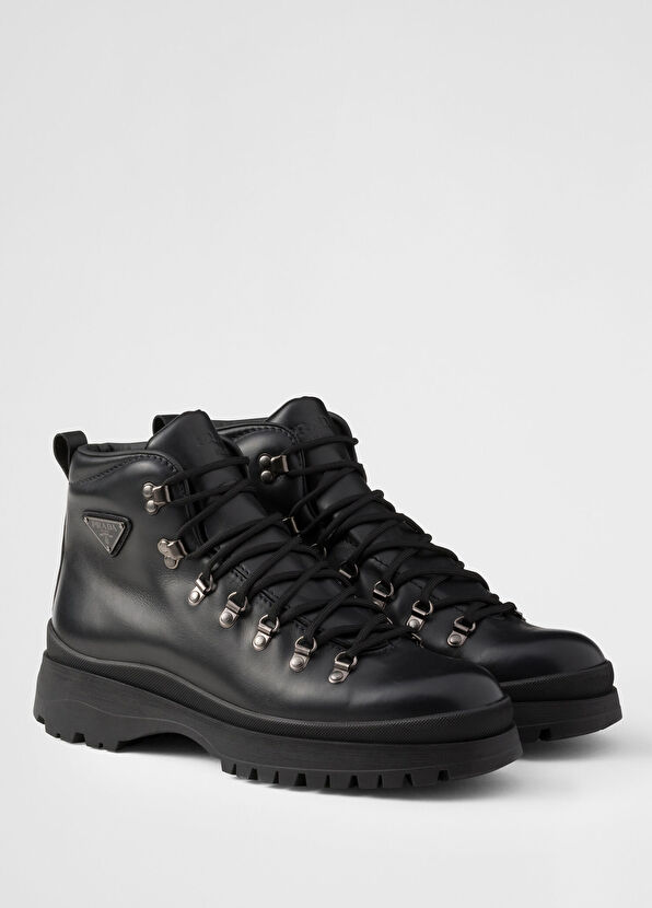 Prada Brixxen Black Leather Men's Boots - 2