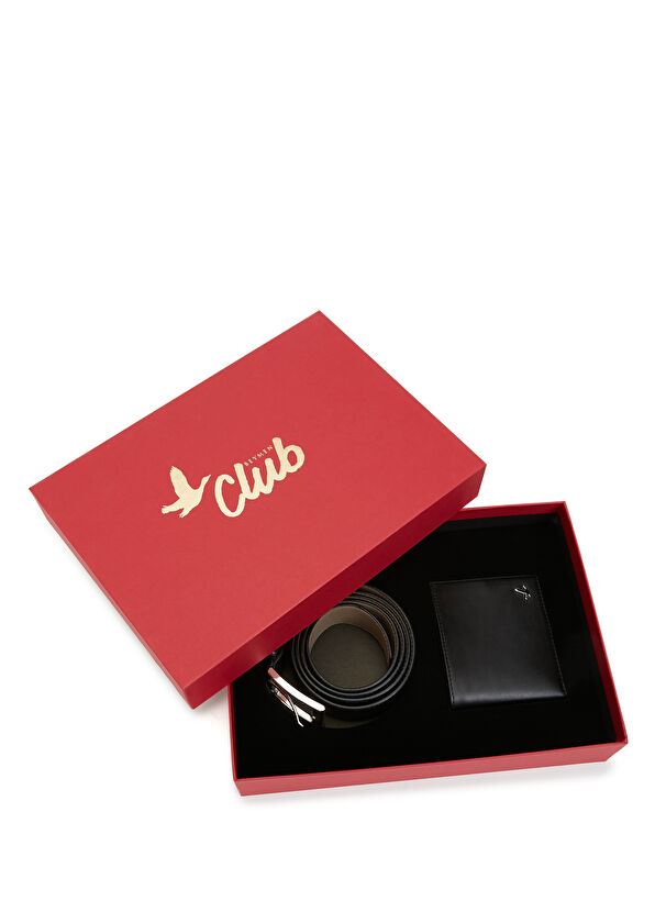 Beymen Club Siyah 2li Erkek Deri Hediye Seti - 1