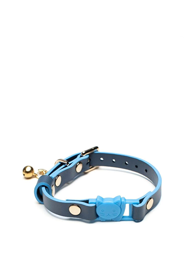 Zoe Pet Atelier Navy Blue Leather Cat Collar - 1
