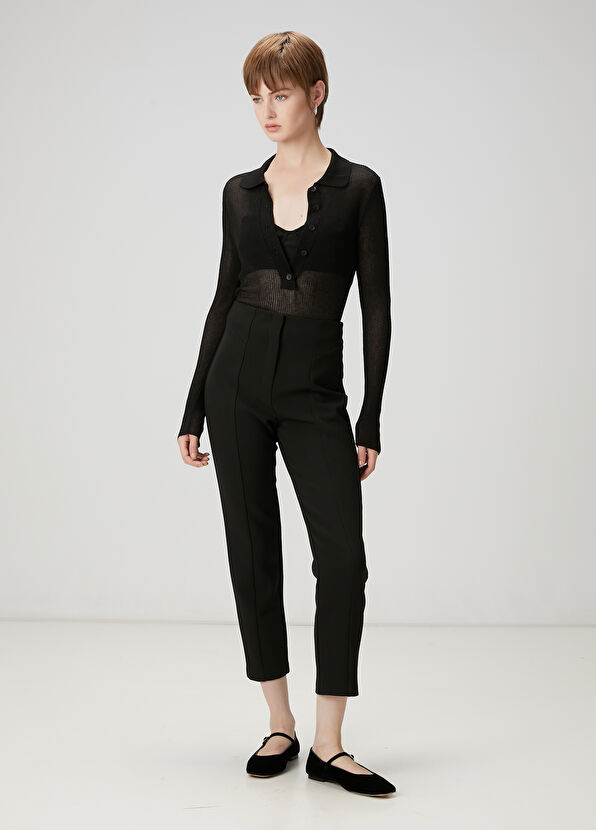 Beymen Club Siyah İnce Polo Kazak - 2