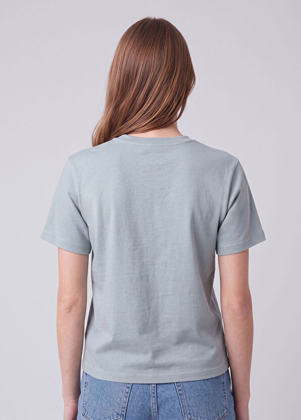 Beymen Club Mint Stone Goose Logo Printed T-Shirt - 4