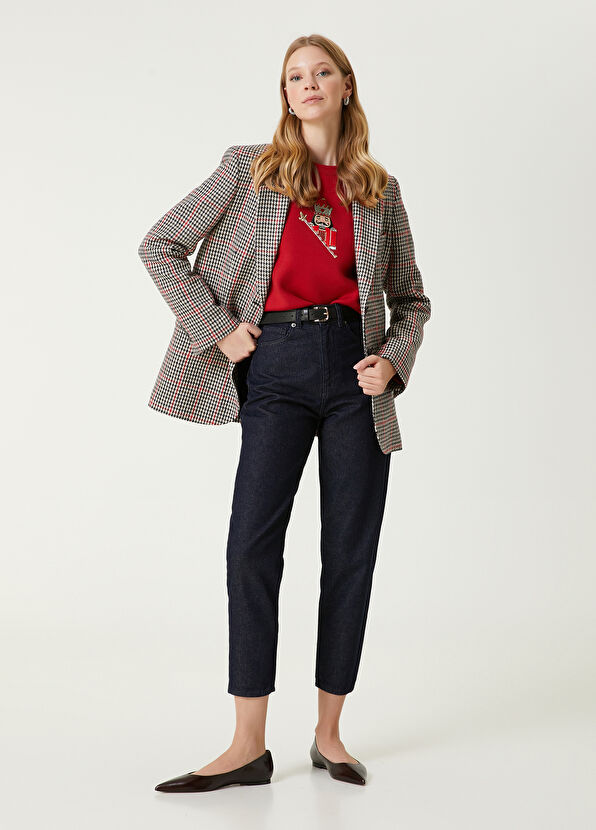 Beymen Club Navy Blue Classic Mom Fit Jeans - 1