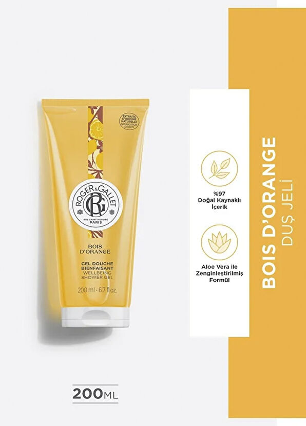 Roger&Gallet Bois D'Orange Citrus Extract Refreshing Intense Foam Shower Gel 200 ml - 2