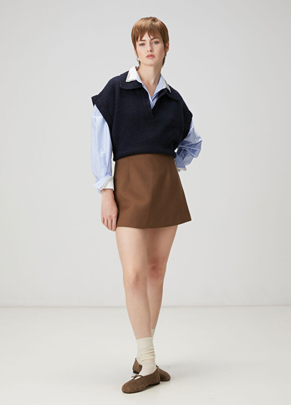 Beymen Club Blue Striped Embroidered Detailed Shirt - 3