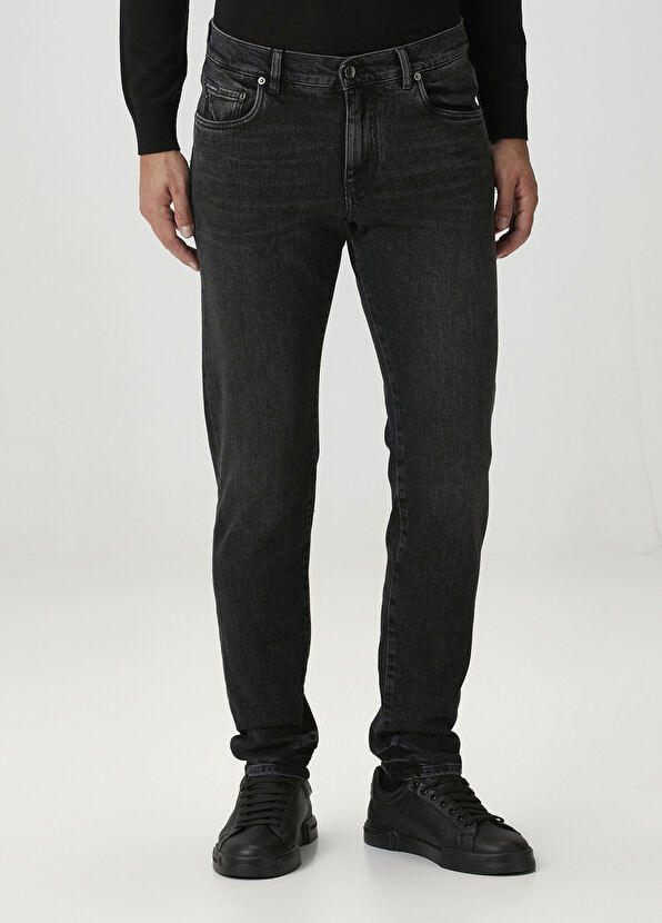 Koyu Gri Jean Pantolon - Görsel 4