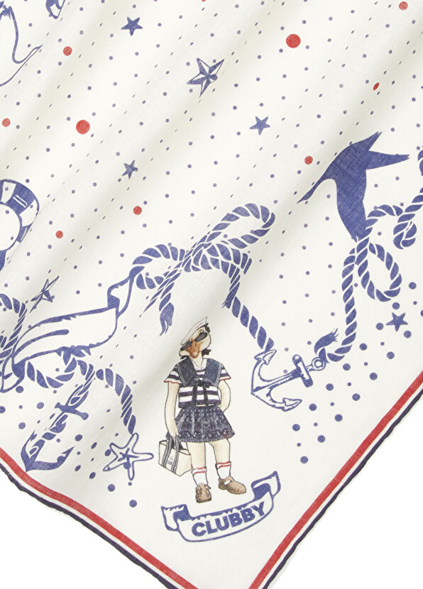 Beymen Club Blue Marine Clubby Women's Linen Shawl - 4