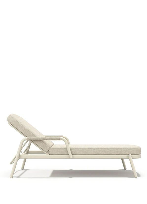 Vitello Marc Beige Aluminum Lounge Chair - 2