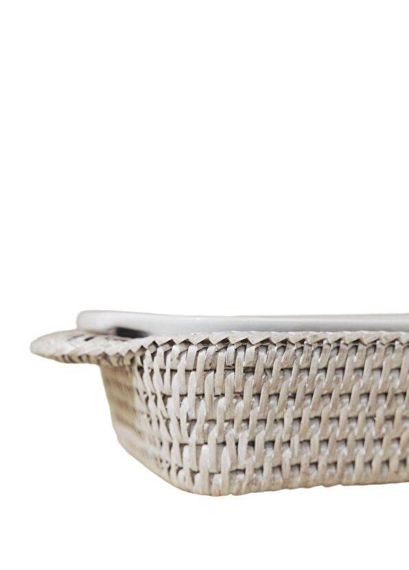 King Zoo Mini Dikdörtgen Rattan Fırın Kabı - 2