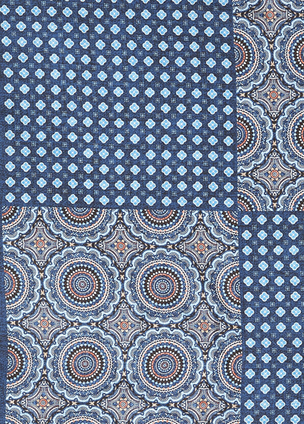 Beymen Club Lacivert Desenli İpek Poşet Mendil - 2