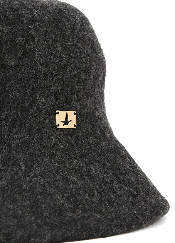 Beymen Club Anthracite Cross Women's Wool Hat - 4