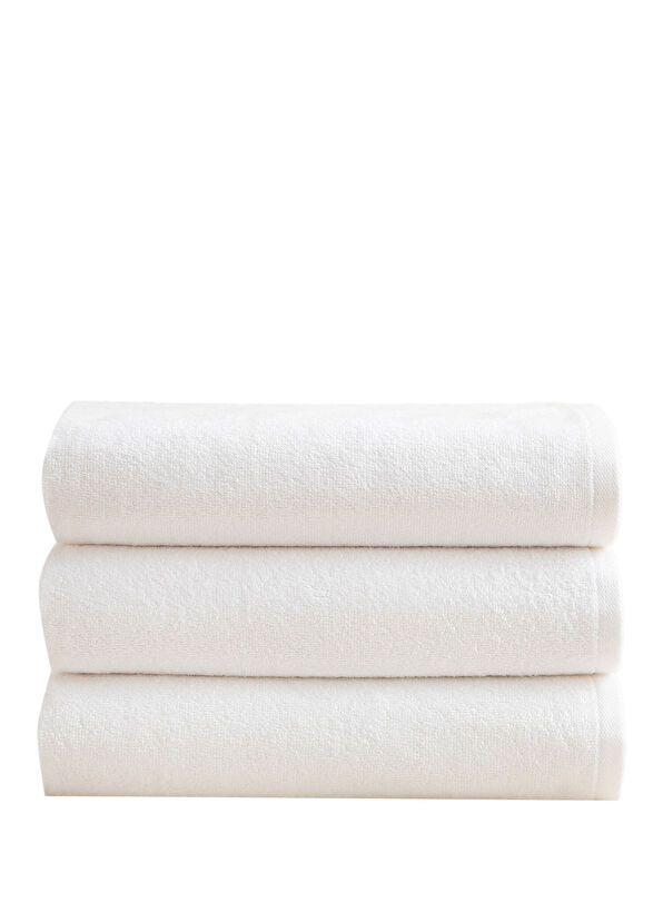 Chakra Solid White 3-Piece Towel Set 50x90 cm - 1