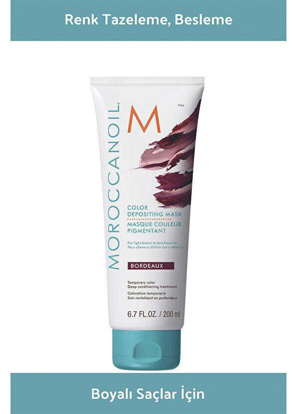 Moroccanoil Color Depositing Bordeaux Renk Tazeleyici Saç Maskesi 200 ml - 4