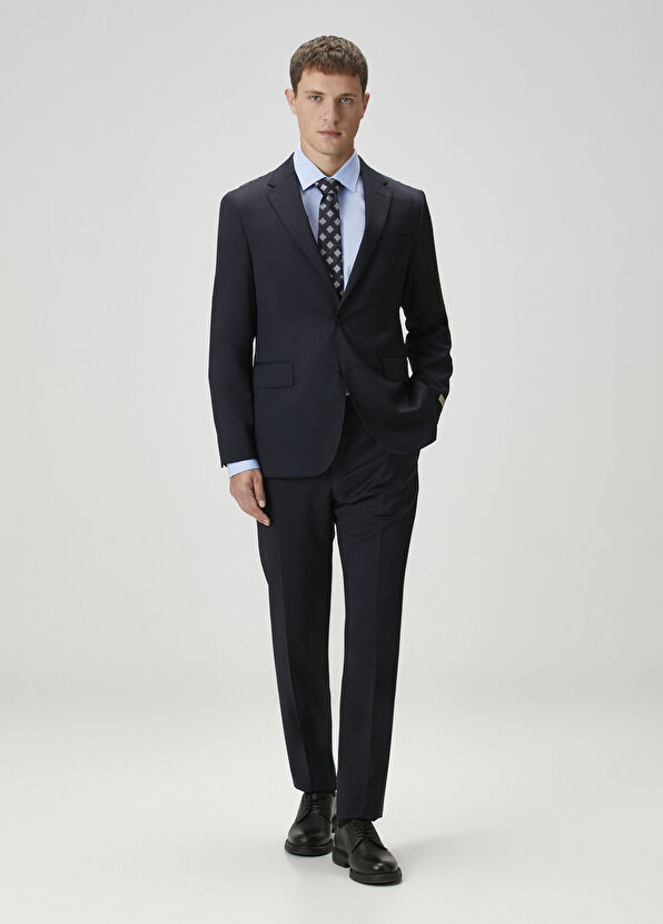 Custom Fit Mavi Gömlek - Görsel 4