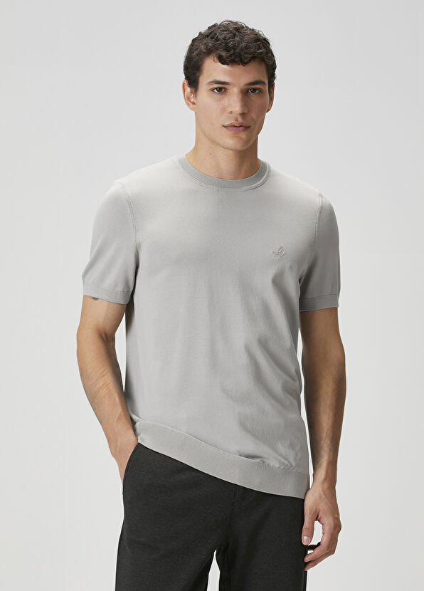 Beymen Club Grey Short Sleeve Sweater - 2