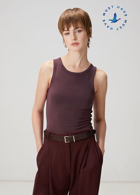 Beymen Club Plum Camisole Tank Top - 1