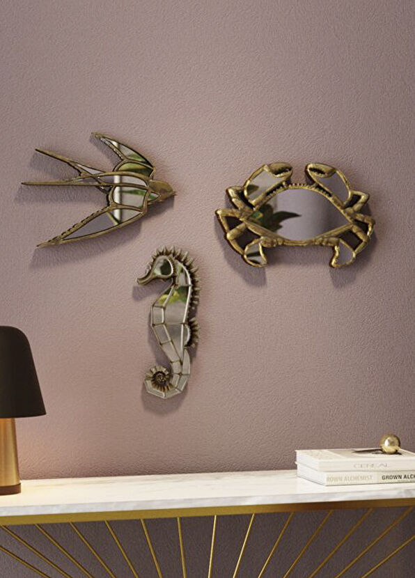 Kare Design Swallow Aynalı Duvar Aynası - 3