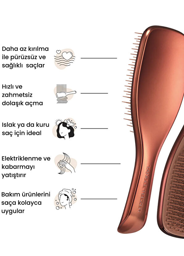 Tangle Teezer The Ultimate Detangler Chrome Choc Bronze Saç Fırçası - 4