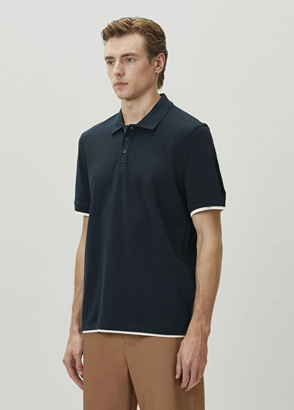 Beymen Club Lacivert Comfort Fit Garnili Polo T-shirt - 4
