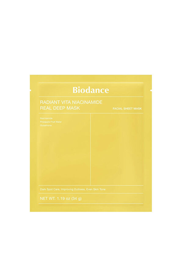 Biodance Radiant Vita Niacinamide Real Deep Aydınlatıcı Yüz Maskesi - 3