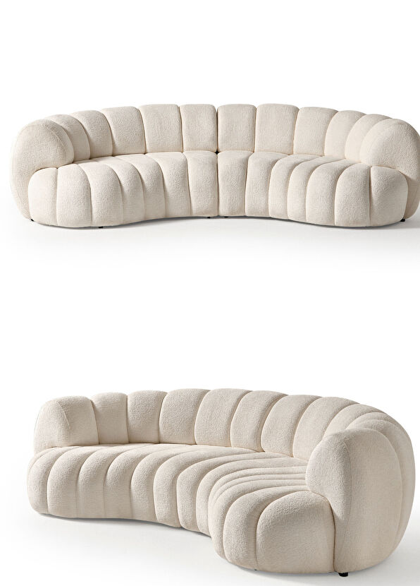 Bekaliving Bandung Bej Şönil Simetrik Kanepe - 3