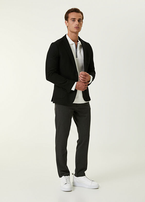 Beymen Club Drop 6 Siyah Kaşe Yün Blazer - 2