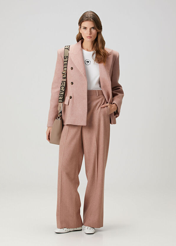Stella McCartney Açık Pembe Yün Pantolon - 1