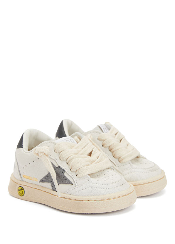 Golden Goose Ball Star White Unisex Kids Leather Sneakers - 2