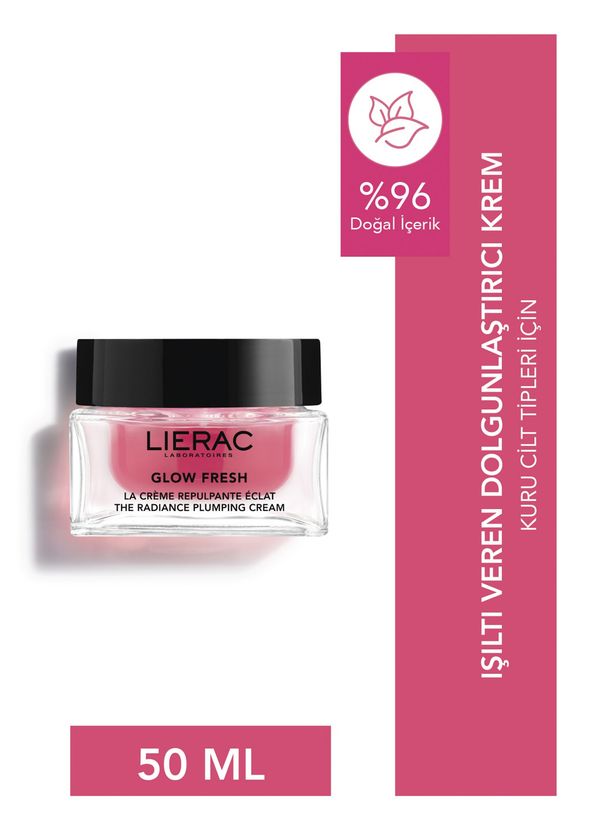 Lierac Glow Fresh Radiant Plumping Face Cream 50 ml + Revitalizing Face Serum 30 ml Skin Care Set with Bag - 2