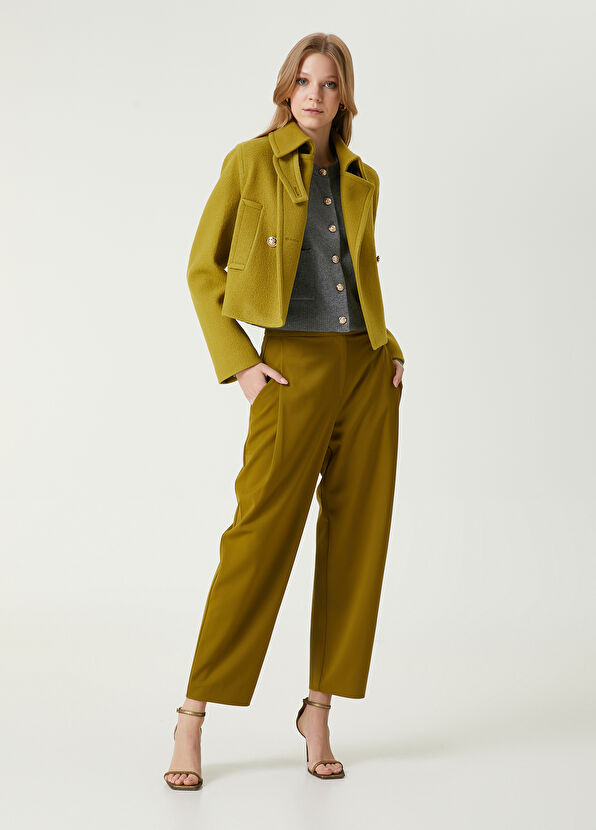 Beymen Club Yağ Yeşili Pileli Pantolon - 1