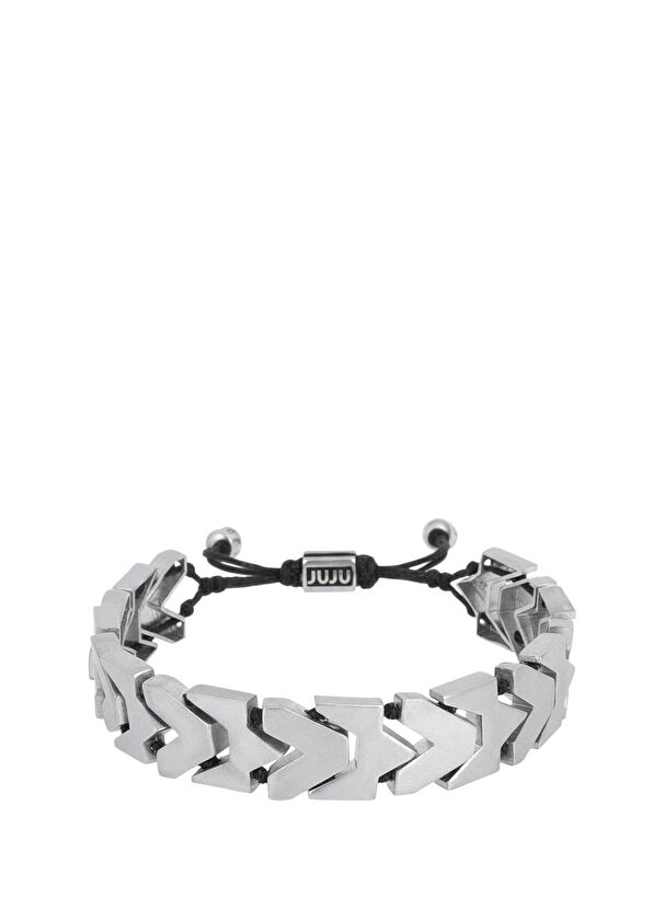 Juju Hued Gümüş Siyah Erkek Bileklik - 1