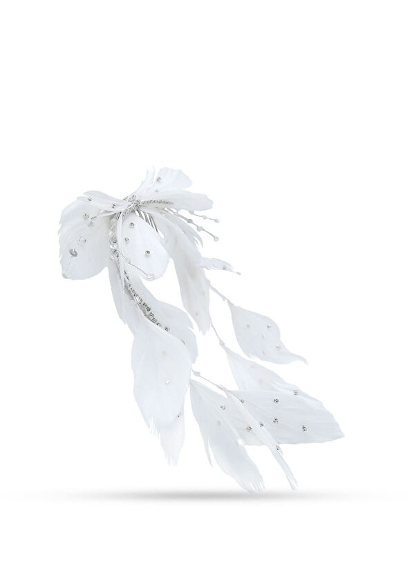 Eli Peacock Amara Glam Crystal Beyaz Taşlı Kadın Saç Aksesuarı - 2