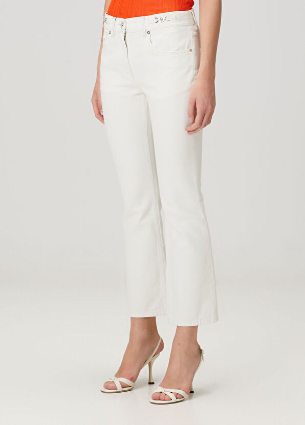 Versace Kırık Beyaz Jean Pantolon - 2