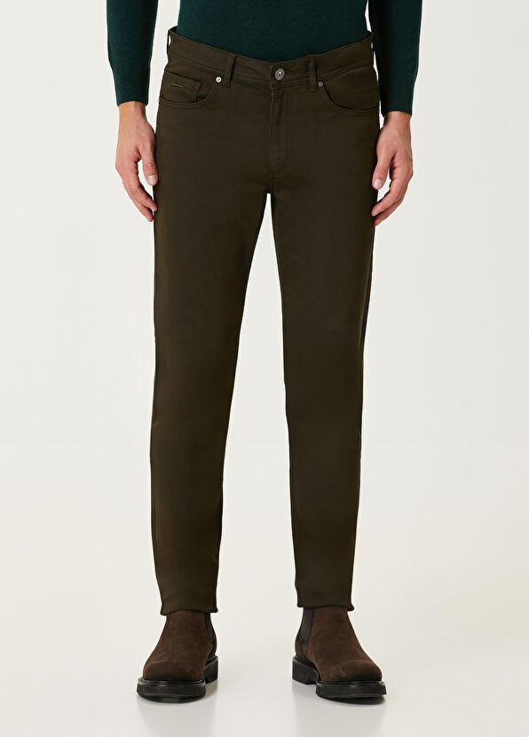 Beymen Club Slim Fit Khaki Extra Stretch Non Denim Pants - 2