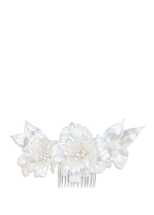 Beck Collection Deisy Kırık Beyaz Reçine Çiçek Kadın Saç Aksesuarı - 1