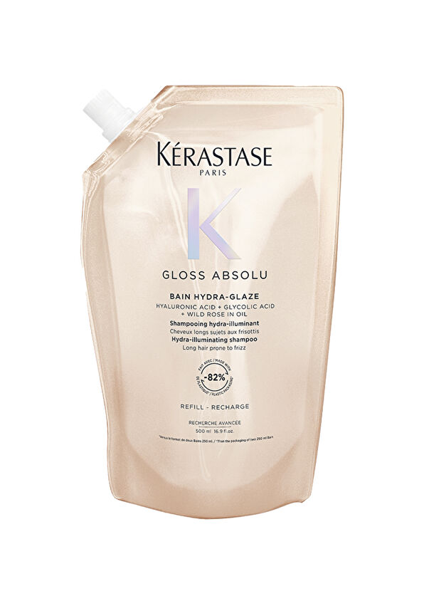 Kerastase Bain Hydra-Glaze Refillable Shampoo Pack for Long Frizzy Hair with Gloss Absolu 500 ml - 1