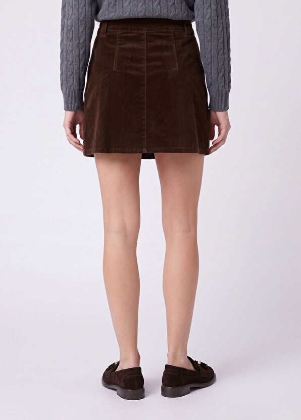 Beymen Club Brown Pleated Mini Skirt - 4
