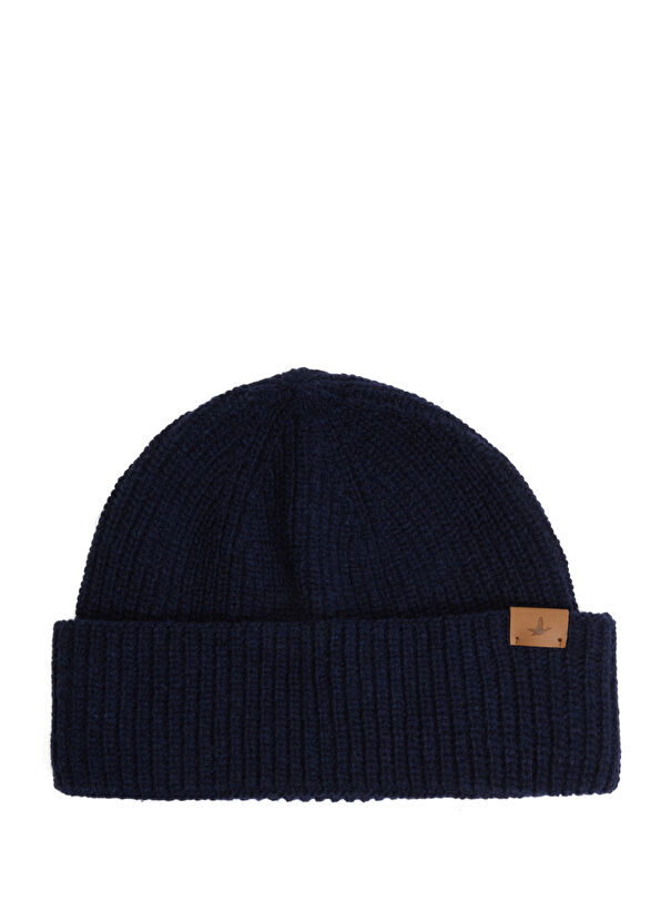 Beymen Club Lacivert Kaz Logolu Erkek Kesik Yün Bere - 1