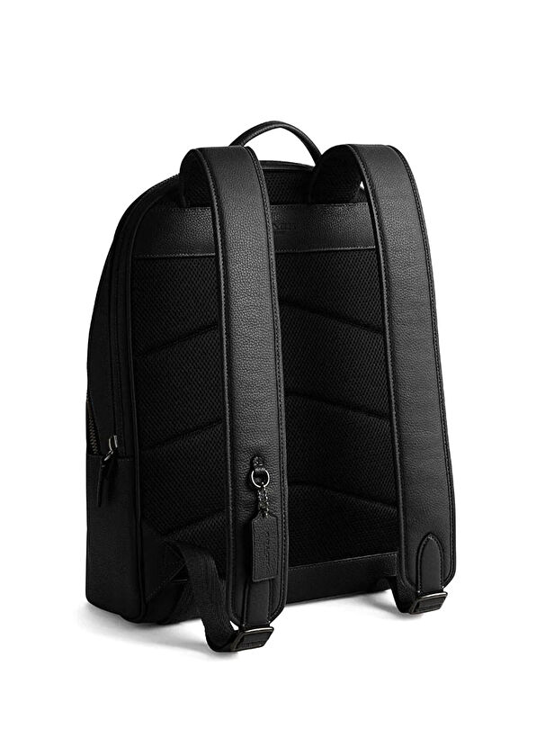 Siyah Erkek Deri Sırt Çantası - Görsel 4