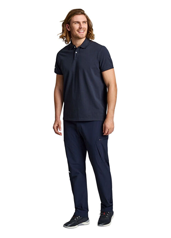 Slam Slam Deck Polo Ss Blue Polo Collar Men's Sports T-shirt - 2