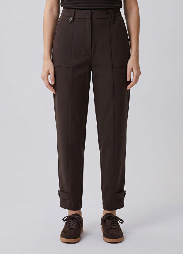 Beymen Club Kahverengi Paçası Apoletli Scuba Jogger Pantolon - 2