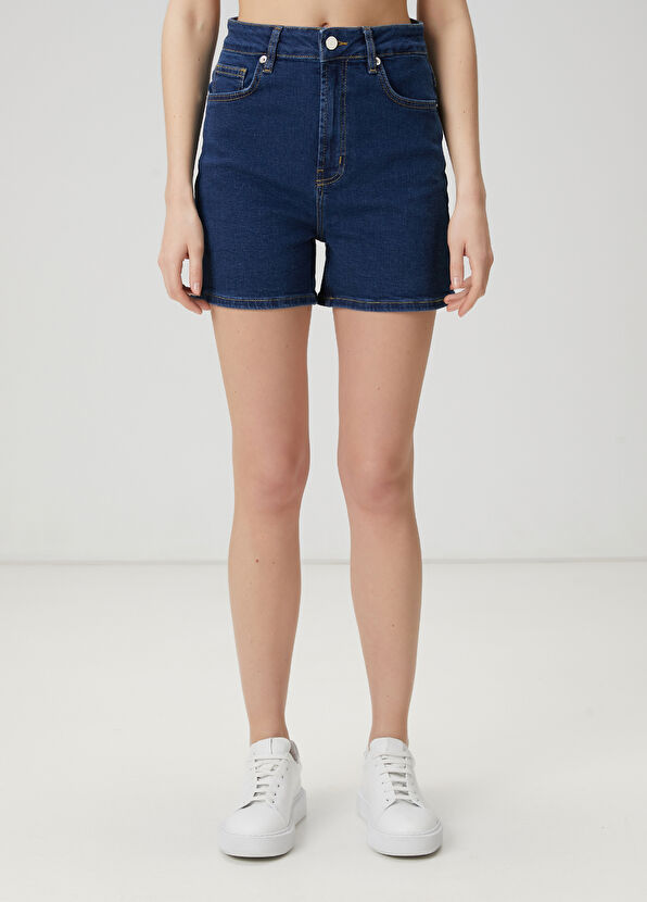 Beymen Club Mavi Denim Şort - 2