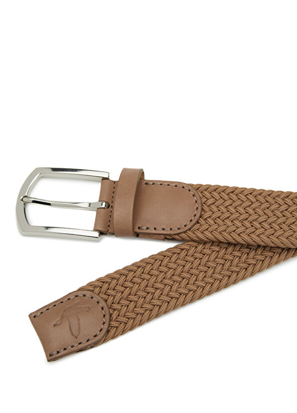 Beymen Club Bej Örgü Dokulu Erkek Kemer - 2