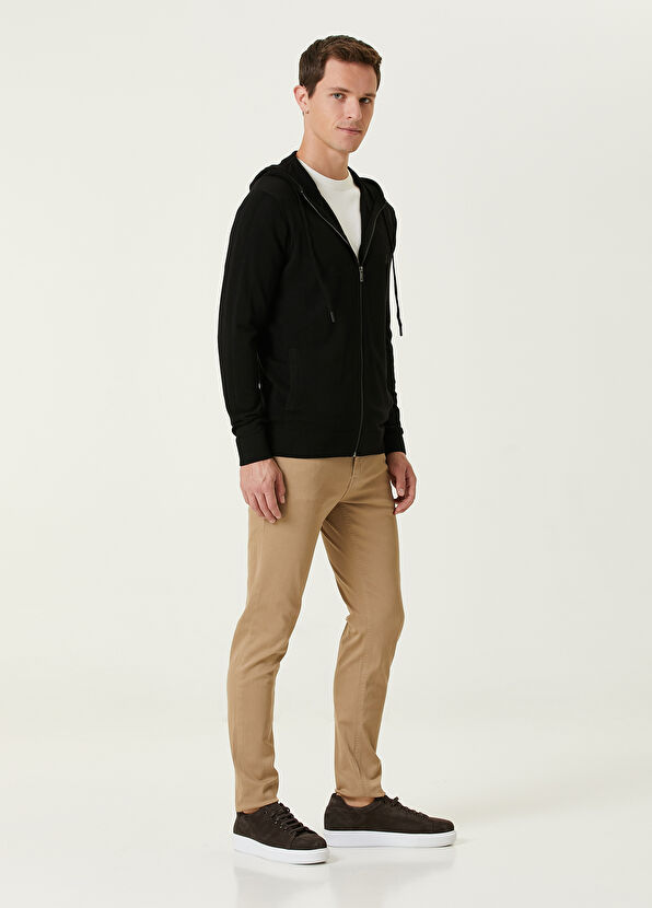 Beymen Club Siyah Kapüşonlu Basic Hırka - 3