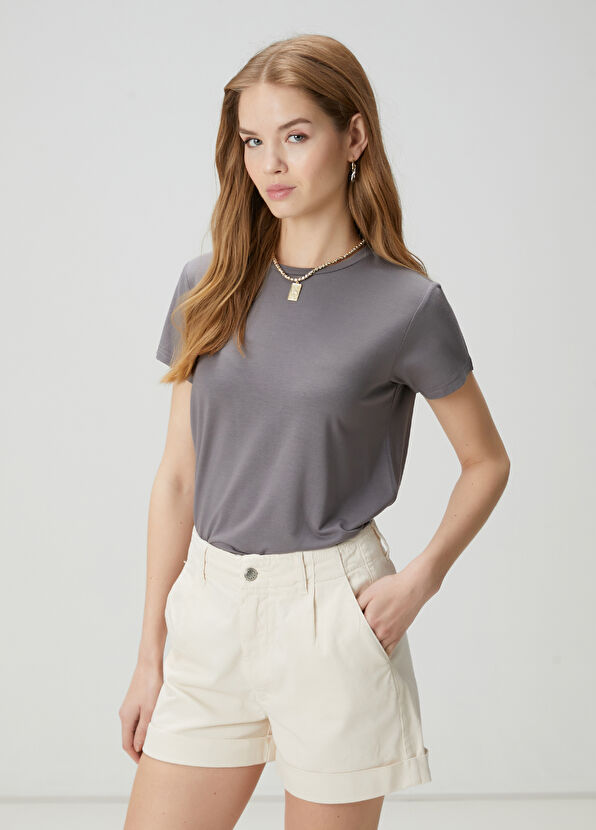 Beymen Club Grey Modal T-Shirt - 1