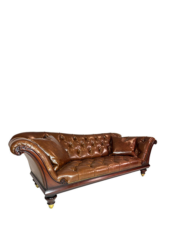Dream Home Auburn Hazelnut Leather Sofa - 2