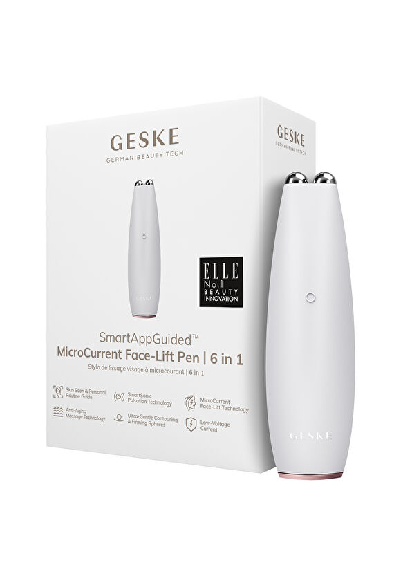 Geske MikroCurrent Akım Beyaz 6'sı 1 Arada Yüz Germe Kalemi - 3